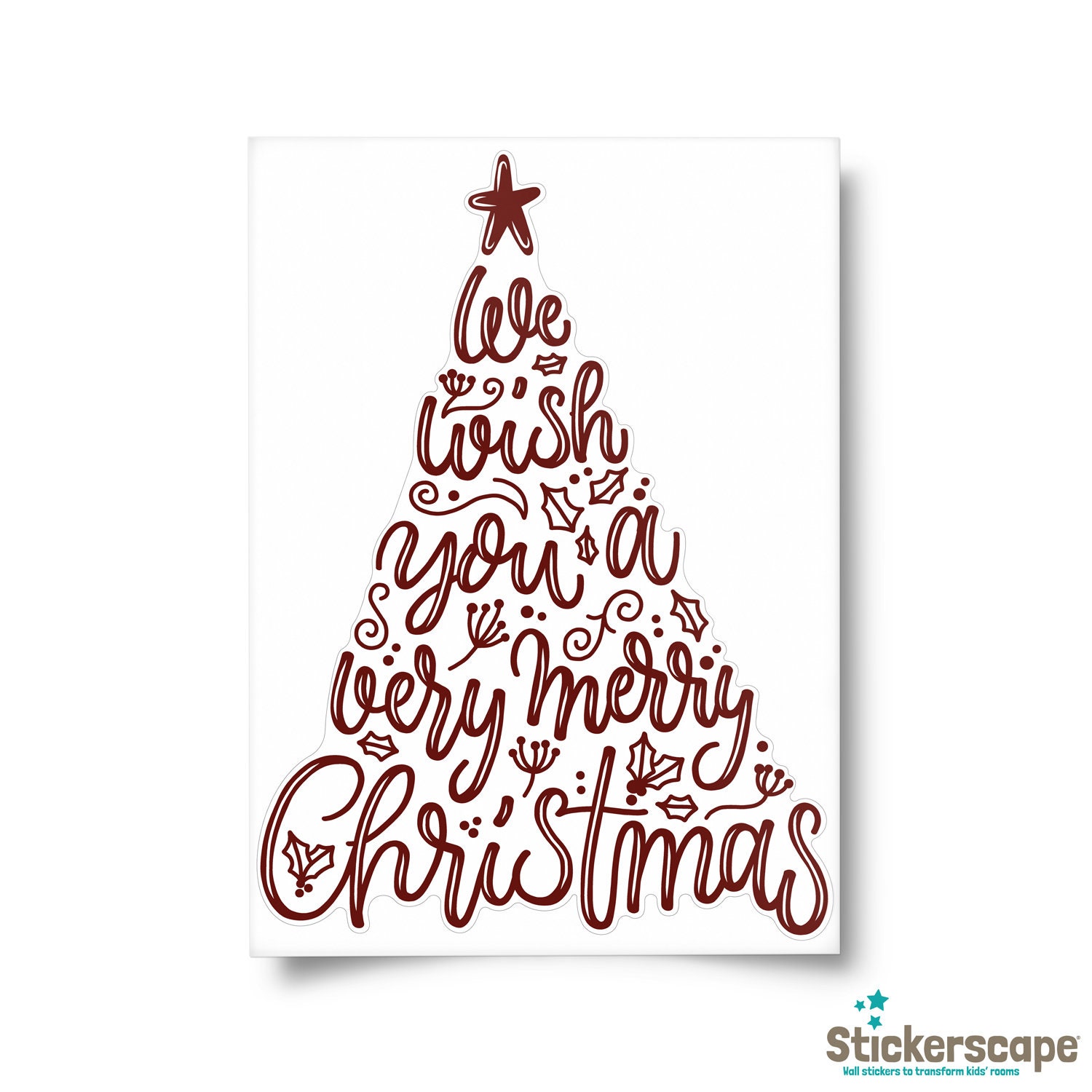 Merry Christmas Tree Window Sticker Christmas Window Decal Etsy 日本