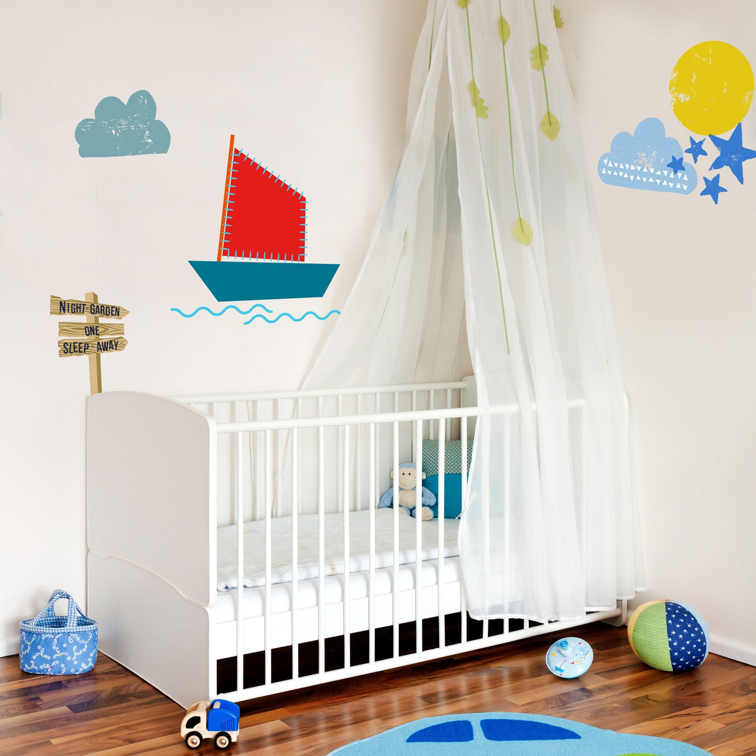 In The Night Garden boat scene Iggle Piggle wall sticker, In The Night Garden wall sticker pack