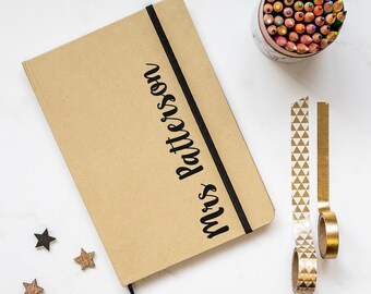 Personalised Notebook, Script Kraft Personalised Notebook, Teacher gift, Personalised Christmas Gift Ideas