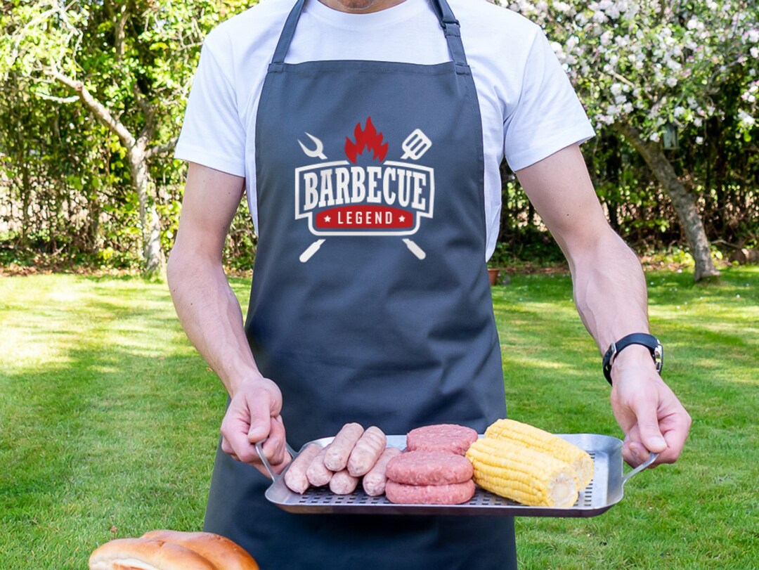 Barbecue Legend Apron, BBQ Dad Apron, BBQ Gift for Men, Father's Day