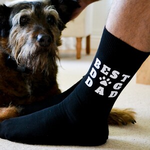 Best Dog Dad socks, Fathers Day gift, gift for dad, dog owner gift image 2