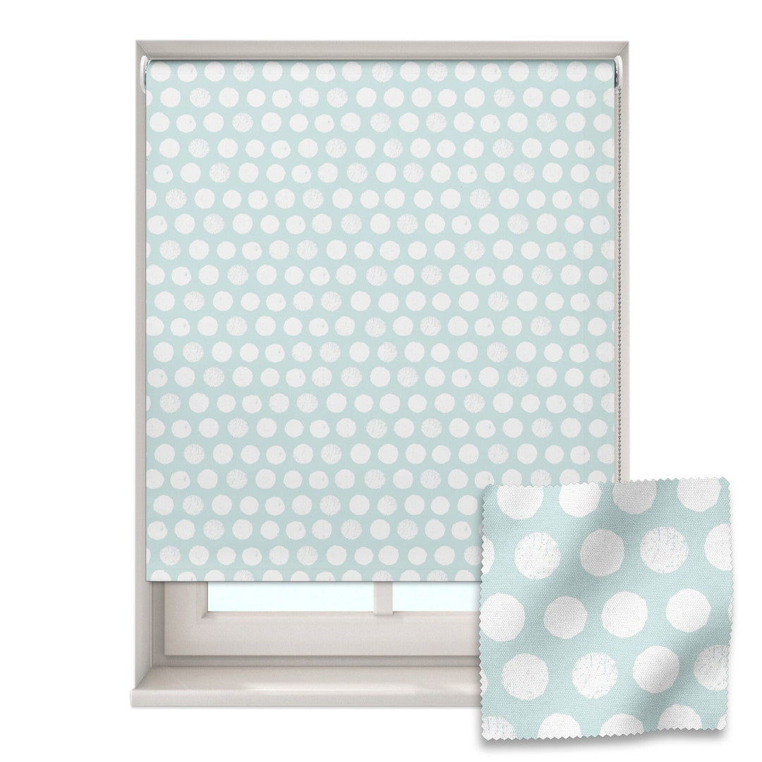 Blue Spot Roller Blind, Blue Pattern Roller Blind, Children's Roller ...