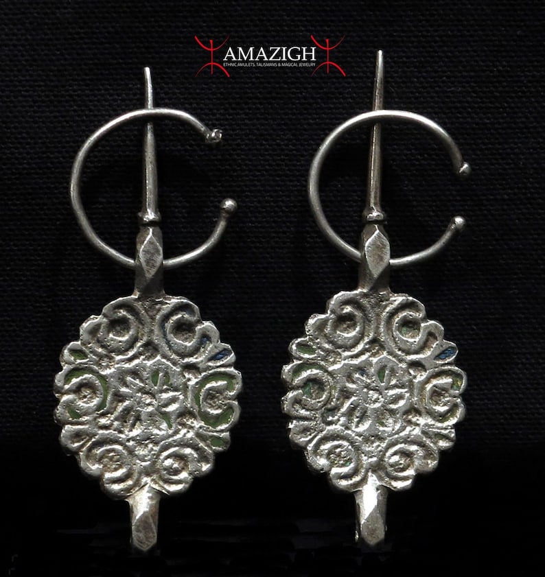 North Morocco Antique Pair Berber Fibulae TIZERZAI \u2013 Khenifra