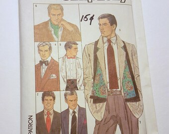 Men's Accessories Tie Ascot Scarf Cummerbund Butterfly Bow Tie Patterns / Simplicity 8785