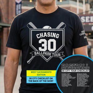 Personalized Chasing 30 Ballpark Tour Tee | West Sacramento Edition