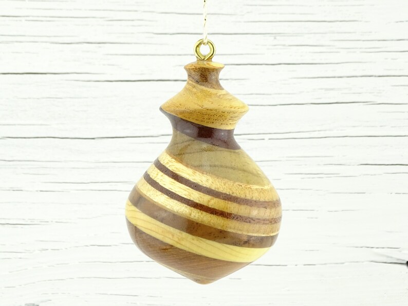 Turned Wood Ornament 245 Etsy