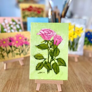 June Birth Flower Painting - Rose