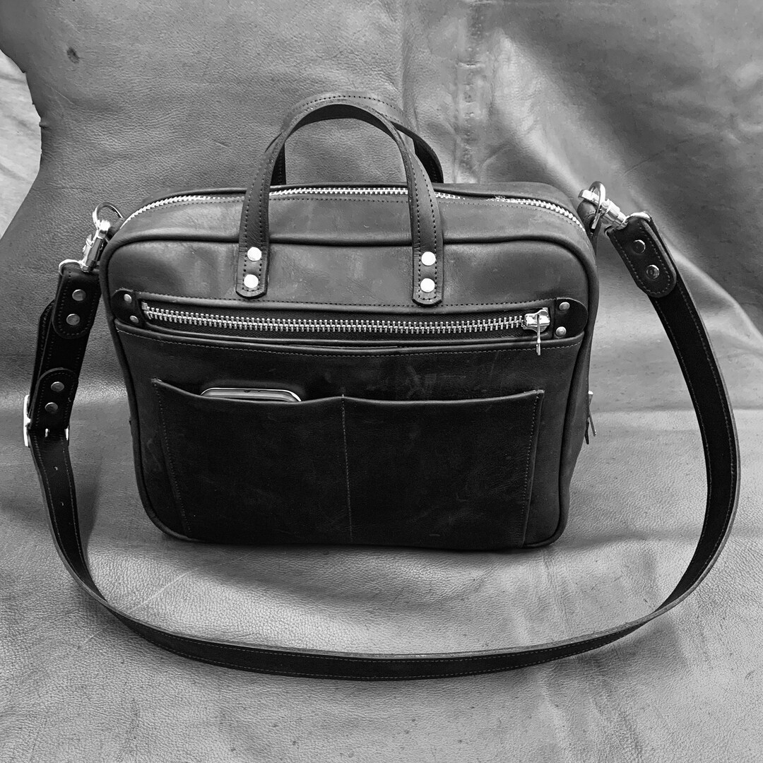 The Fully Loaded Mini Leather Laptop Bag Etsy