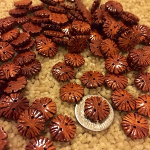 Wood flower buttons 12mm 25pcs image 4