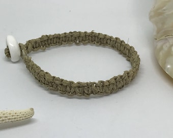 Natural Hemp Bracelet - friendship bracelet 6.5 inches