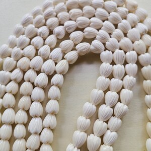 Bone pikake buds 12mm x 10 mm - arts and crafts - jewelry making beads - 100% bone