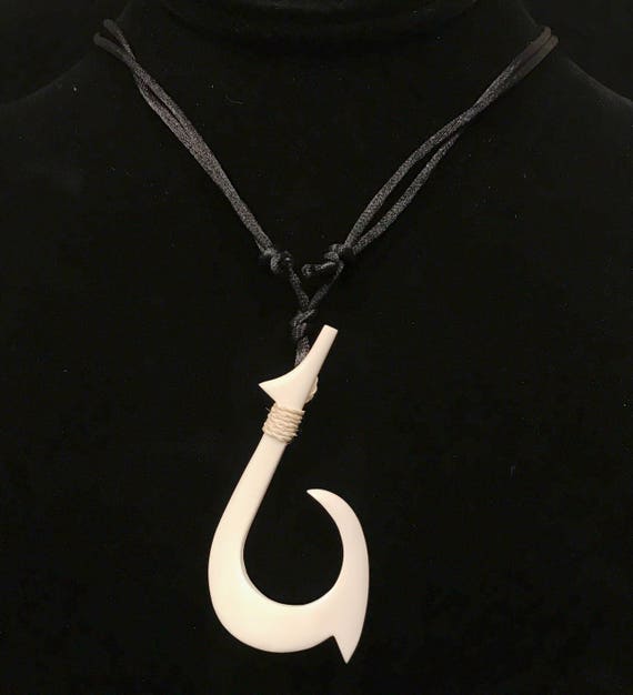 Maori Fishing Hook Silver Pewter Charm Necklace Pendant Jewelry –  Vietsway.com