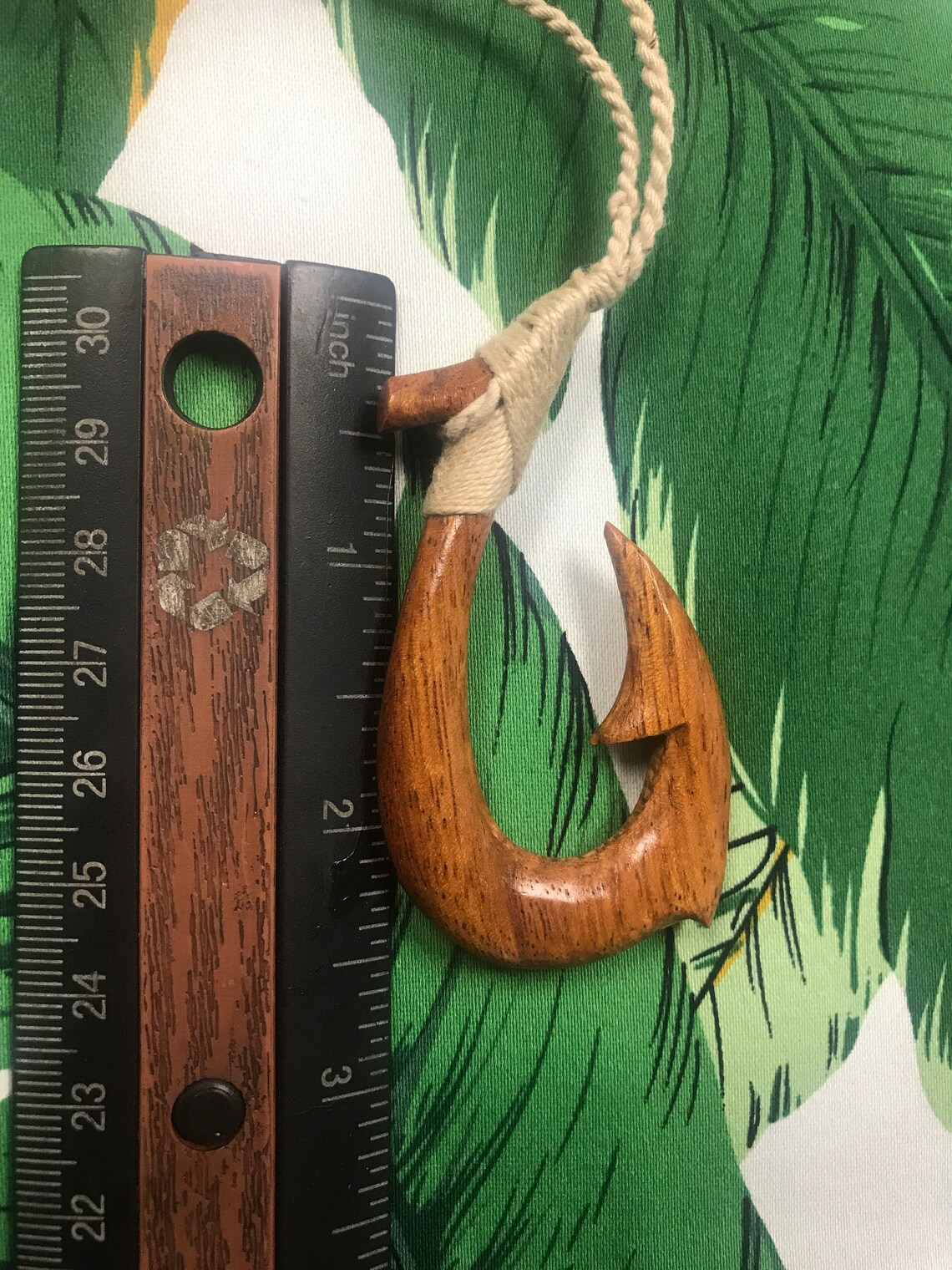 Maui's Wood Fish Hook Pendant Necklace Hawaiian Etsy