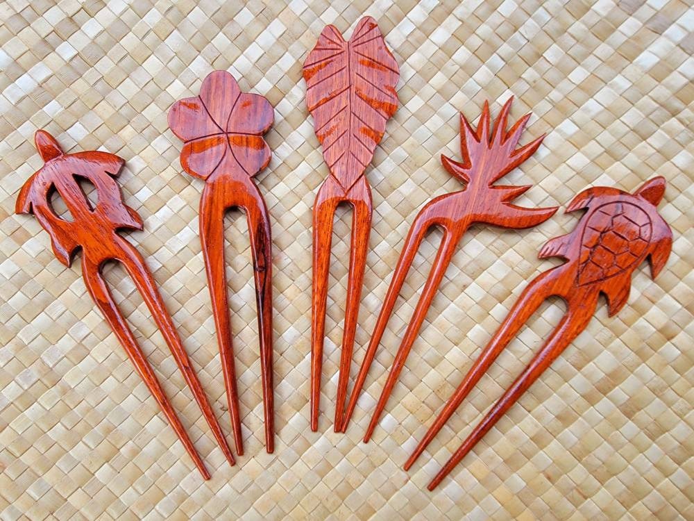 Koa Wood Hair Stick - Etsy display picture 3