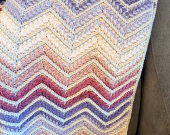 Ripple Wheat Stitch Blanket