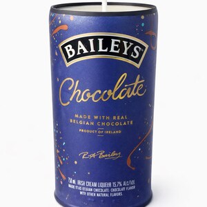 Upcycled Liqueur Bottle Soy Candle – Peppermint Mocha