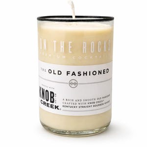 Knob Creek On The Rocks Old Fashioned Whiskey  -  Apple Maple Bourbon  Scented Soy Candle