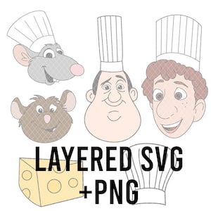 Ratatouille SVG Layered By Colour + PNG