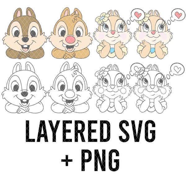 Chip Dale Clarice SVG + PNG Cricut Silhouette