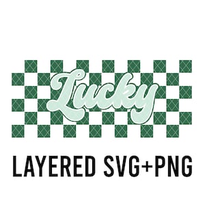 Lucky Checkered SVG nach Farbe + PNG geschichtet