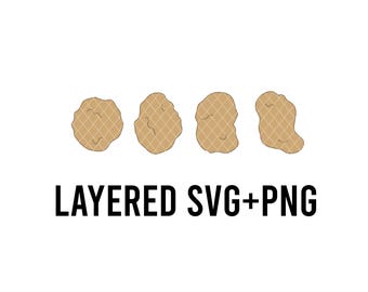 80's, 90's Nuggets, SVG Layered By Colour + PNG, Cricut Silhouette