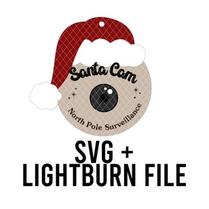 Santa Cam SVG + LightBurn Laser File