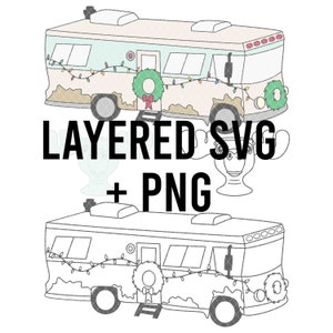 Eddies RV, Marty Moose mok gelaagd op kleur SVG + PNG