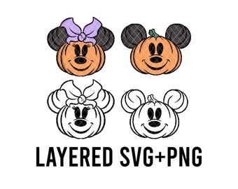 Cute Mouse Pumpkin PNG + SVG Layered By Colour