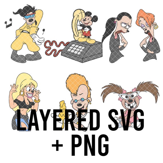 A Goofy Movie SVG PNG Set Layered by Colour | Etsy Canada