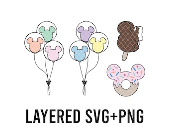 Mouse Balloons SVG + PNG Bundle