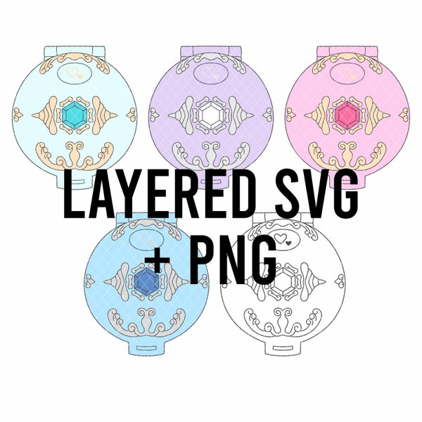 Doll Pocket Case SVG + PNG Set , Layered by colour