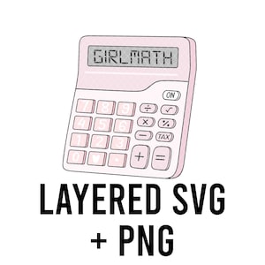 Meisje wiskunde PNG + gelaagd op kleur SVG
