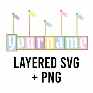 Custom Name Magic park SVG Layered By Colour + PNG