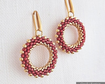 CIRCULUS EARRINGS - Minimalist Spectacular Geometric Beading Tutorial - Peyote Stitch Bead Pattern