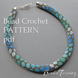 CITY STYLE Bead crochet pattern Necklace pattern Bead crochet rope Seed bead necklace Modern jewelry Beaded Necklace - Pattern Only