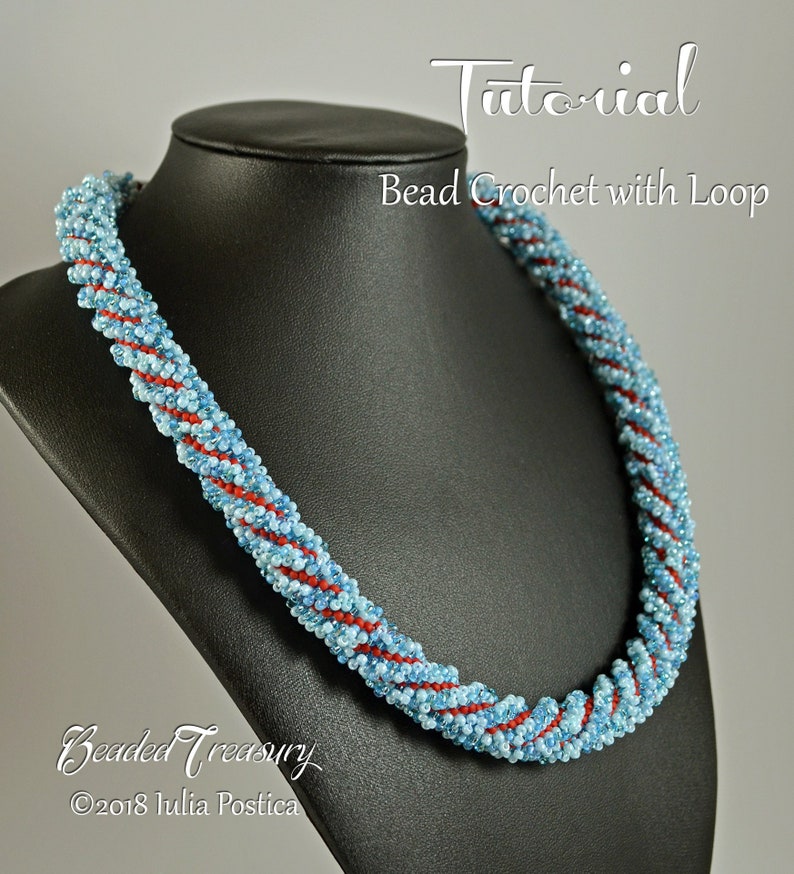 Bead Crochet With Loop Necklace Tutorial Beaded crochet rope Etsy