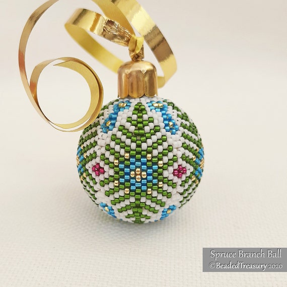 How to make best sale beaded christmas balls
