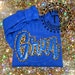 WHITE AMERICA TINSEL SCRIPT & STAR SEQUIN TEE main image 0