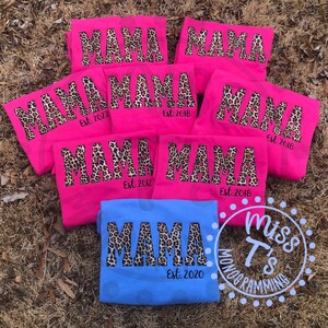 Mama Est Sweatshirt. Mom Established. Custom Year.  Personalized Mama Sweater. New Mom to be gift. unisex Crewneck Sweatshirt. Nana, Gigi