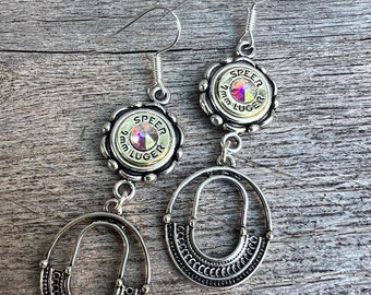 Mini Hoop Bullet Casing Earrings