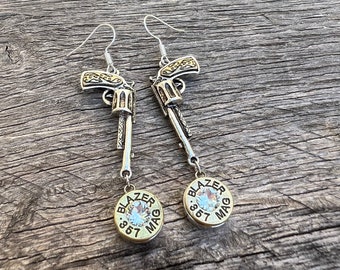 Bullets N’ Bling* Signature Revolver Bullet Earrings