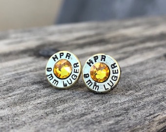 9mm Brass Bullet Casing Studs