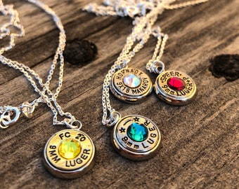 9mm Bullet Casing Necklace