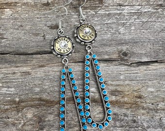 Teardrop hoop Bullet Earrings