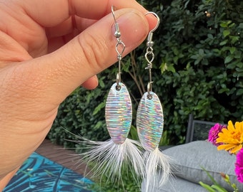clip on fishing lure earrings Fishing Lure Hook Earrings