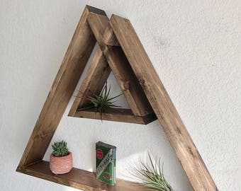 Colección Picos del Desierto. Estante del desierto. Estante triangular. Estante geométrico. Estante boho. Estante boho. Estante de montaña.