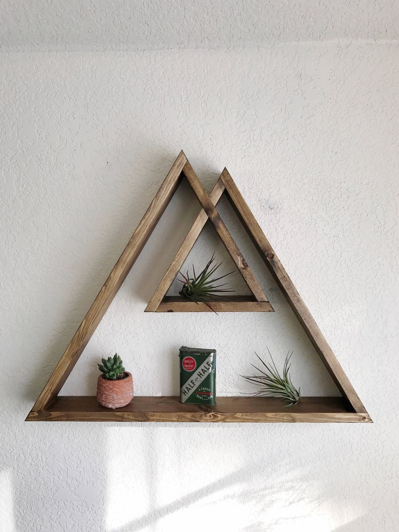 Desert Peaks Collection. Desert Shelf. Triangle Shelf. Geometric Shelf. Boho Shelf. Bohemian Shelf. Mountain Shelf. zdjęcie 2