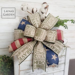 Army bow, Army forge lantern bow, Army lantern bow, thw forge lantern, Army ribbon, Army wreath, Army wreath bow, patriotic bow, usa bow