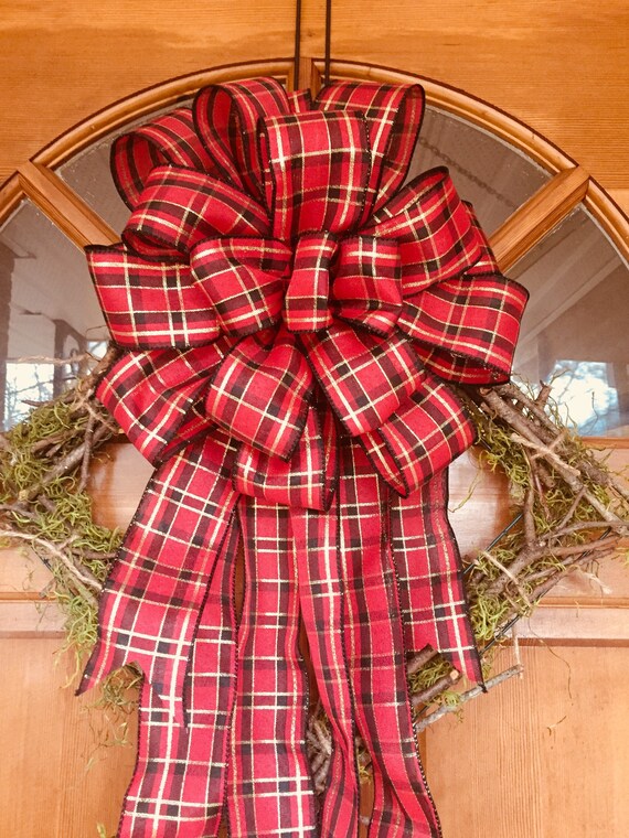 Christmas Tree Topper Bow Red Black Gold Christmas Tree Topper Bow Red Black Gold