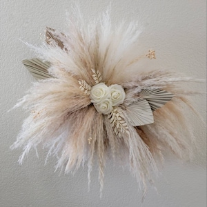 Pampas + Palm Leaf decor -- Wedding Arch -- Wall Hanging -- Boho Decor -- Nursery Decor